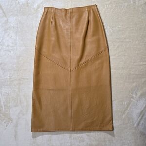 Vintage Firenze Leather Pencil Skirt Classy Statement
